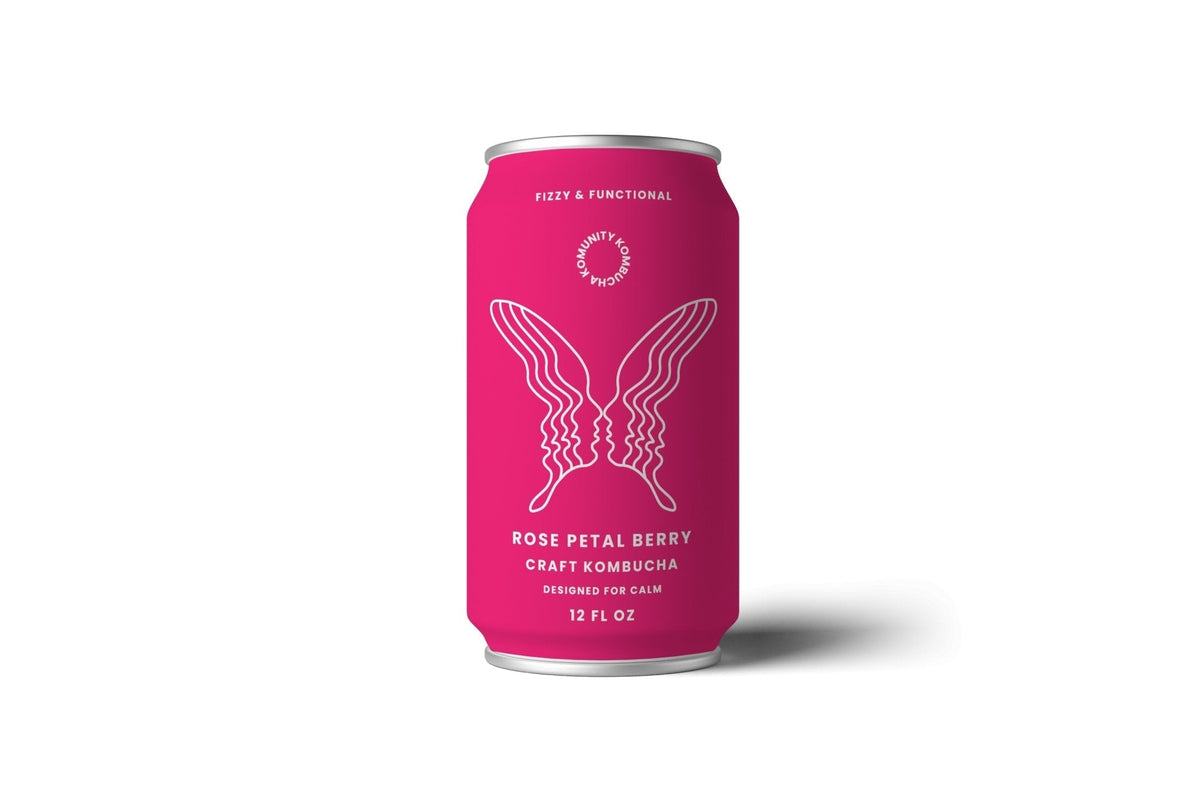 RMBR Kombucha Adapt Rose Petal Berry Can - 24 cans x 12 oz case