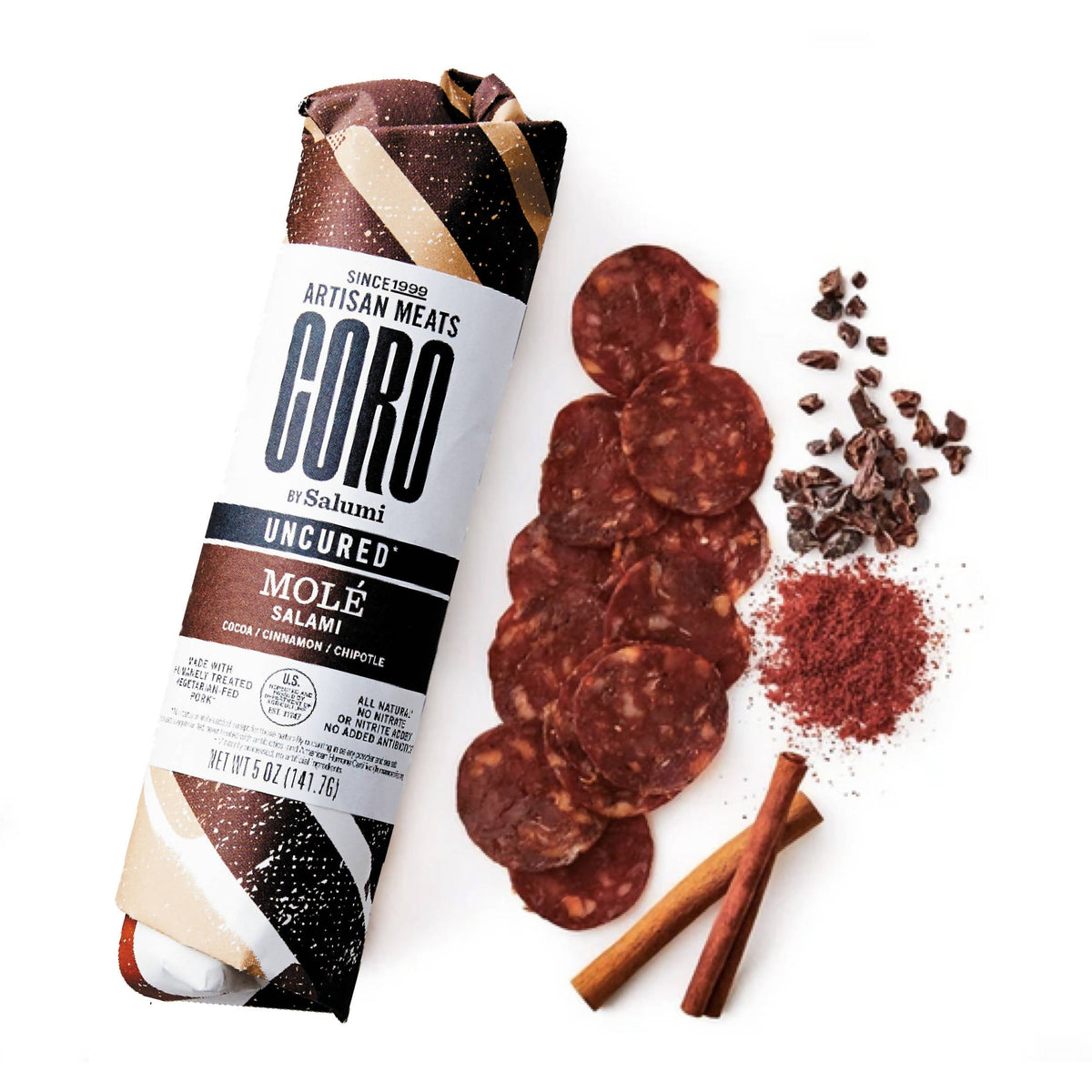 Uncured Molé Salami Piccolo - 6 x 5 oz