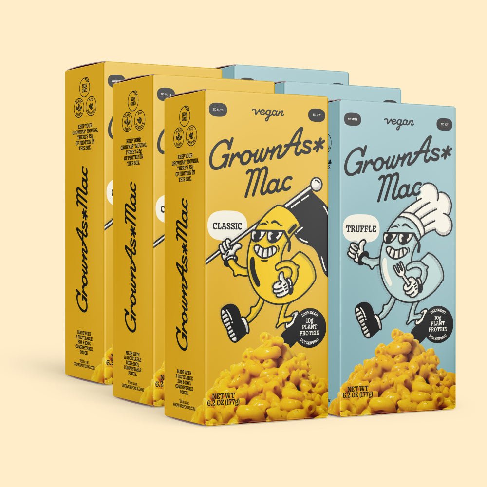GrownAs* Mac & Cheese Variety Bundle - Classic and Truffle Boxes - 6 Boxes