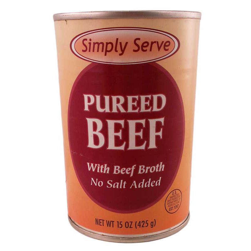 Simply Serve Pureed Beef with Beef Broth, No Salt Added