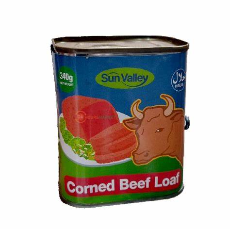 UNBRANDED Sun Valley Corned Beef 340g - High-Quality Canned Meat