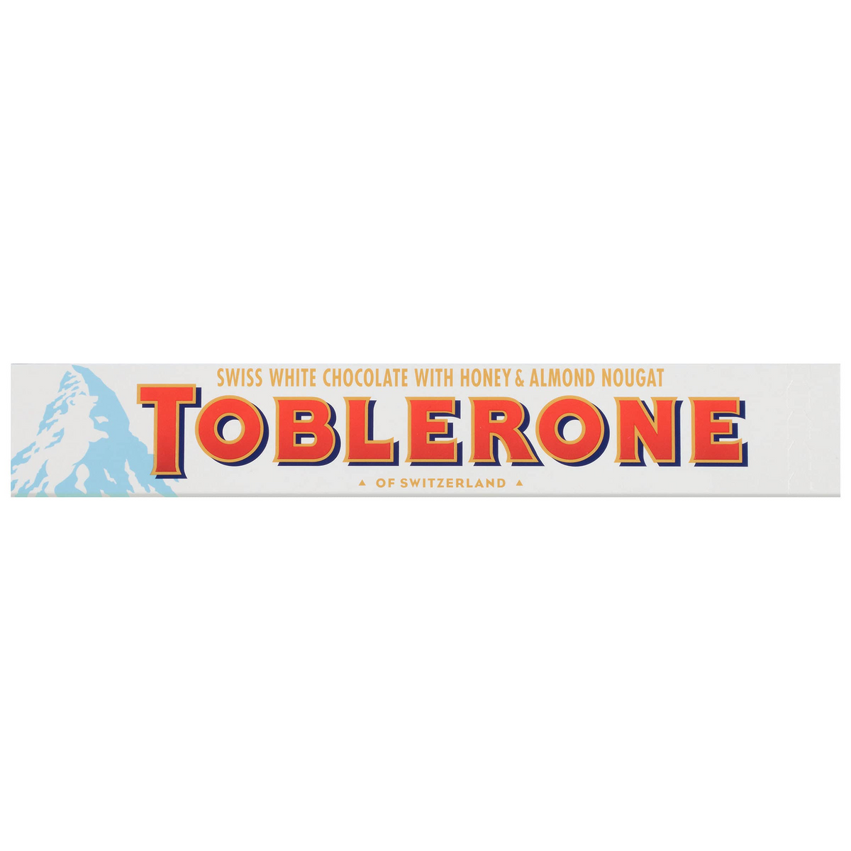 Toblerone Swiss White Chocolate Bars with Honey & Almond Nougat