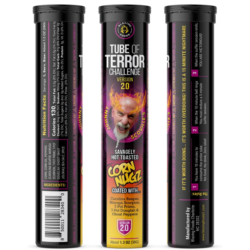 Blazing Foods Tube of Terror 2.0 Corn Nugz Challenge