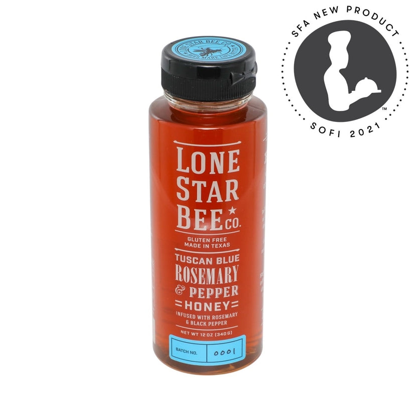 Lone Star Bee Company Tuscan Blue Rosemary & Pepper Honey