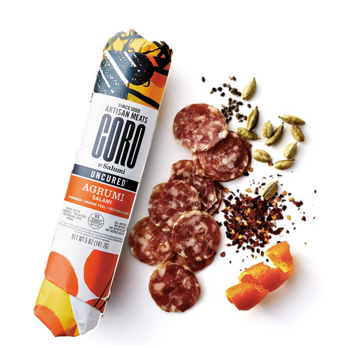 Uncured Agrumi Salami Piccolo - 6 x 5 oz