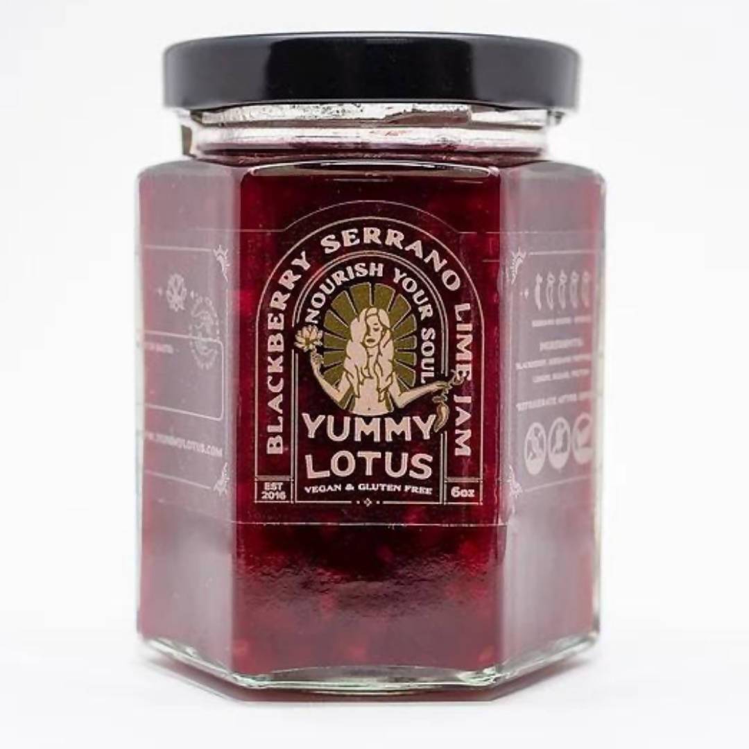 Blackberry Serrano Lime Jam Jars - 6 x 6oz