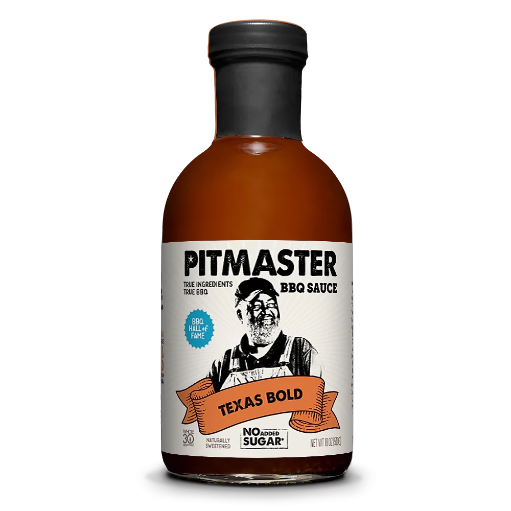 True Made Pitmaster Texas BBQ Sauce Bottles - 6 bottles x 18oz case